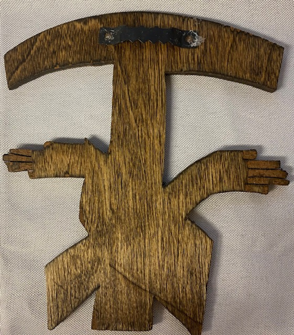 Handmade Crossed Arms Wooden Tau Wall Cross   5.5"