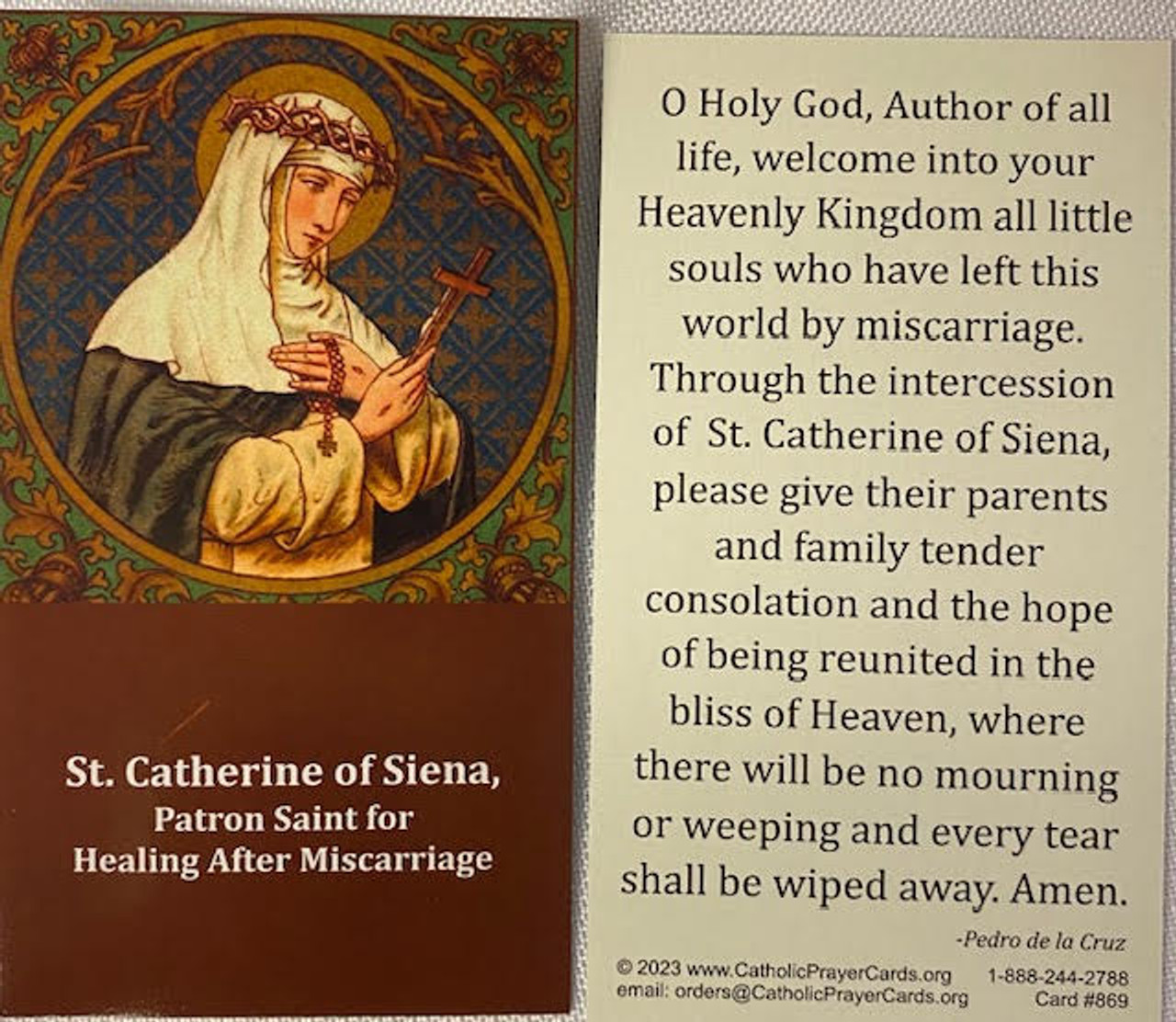 St. Catherine of Siena, Healing After Miscarriage