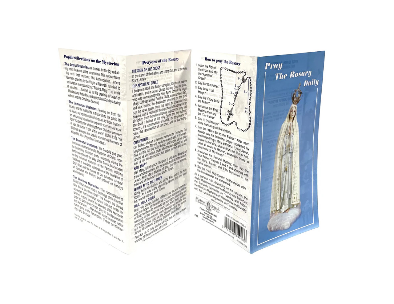 Pray The Rosary Daily - Fold open pamphlet