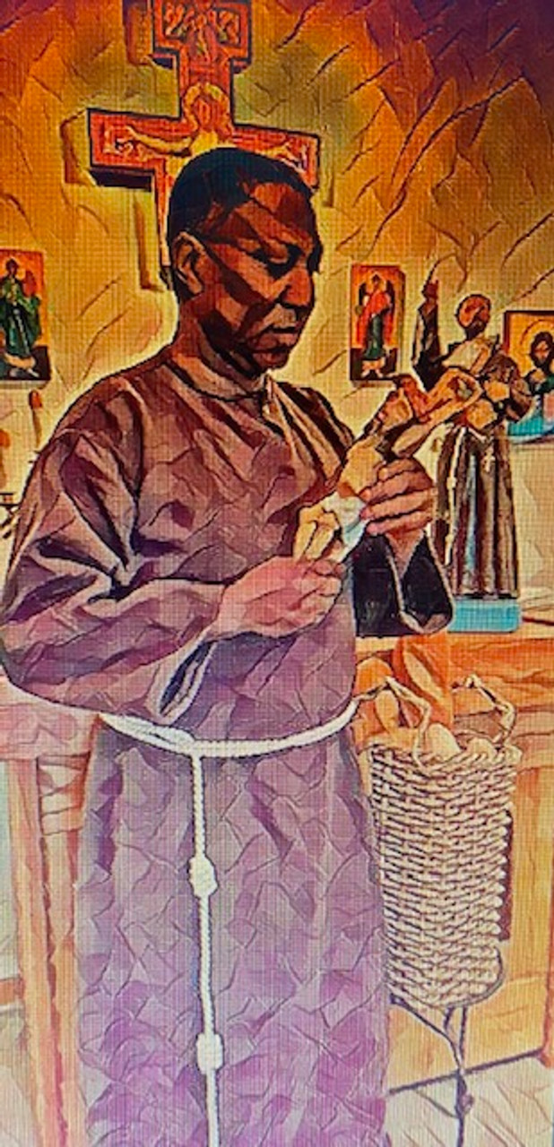 Saint Benedict the African Prayer Card