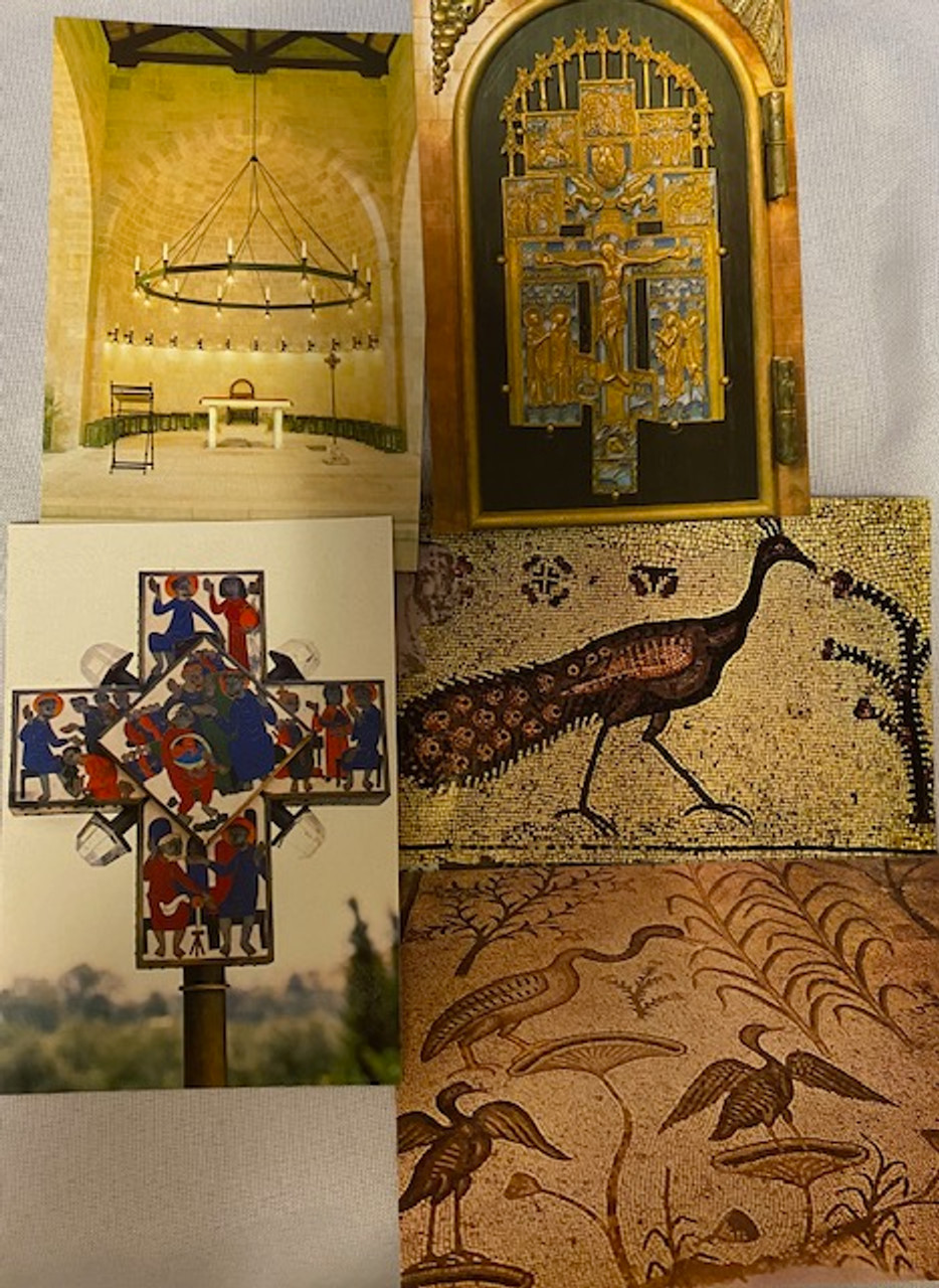 Vintage set of 5 unused Postcards from Church of the Multiplication of the Loaves