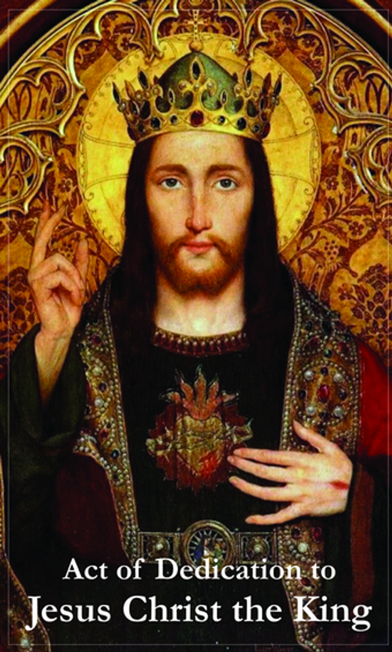 Act of Dedication to Christ the King Prayer Card