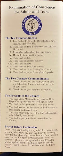 Thorough examination of conscience brochure for adults and teens