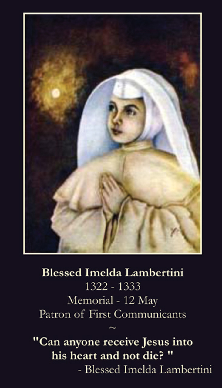 Blessed Imelda Lambertini Prayer Card
