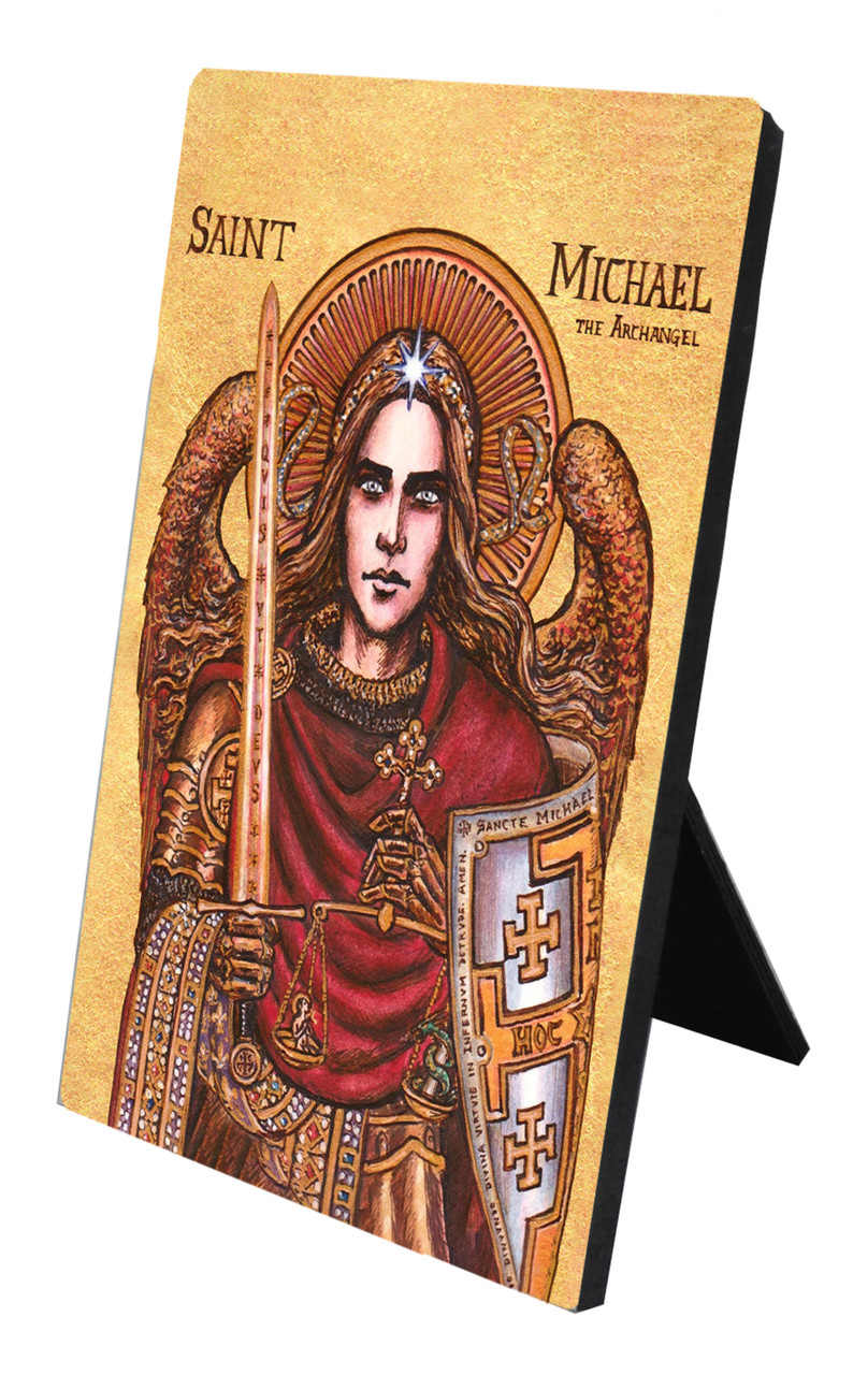 Theophilia St. Michael the Archangel Defender Desk Plaque (DP-THEO148)