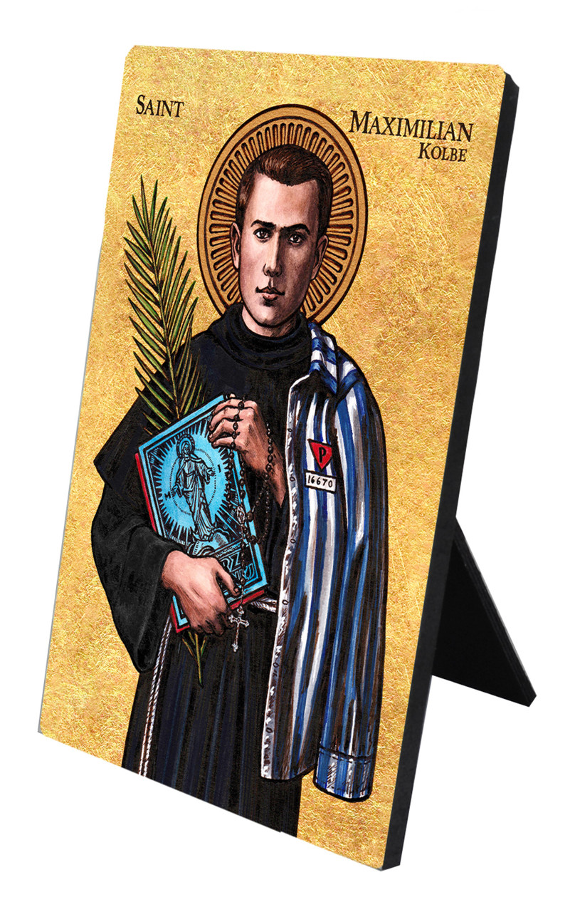 Theophilia St. Maximilian Kolbe Desk Plaque