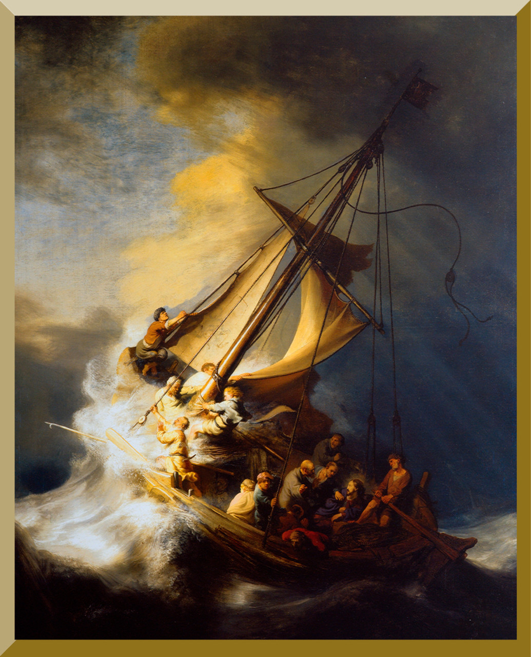  Storm on the Sea of Galilee Mini Wall Plaque 3' X 4" ( WP-4912Q)