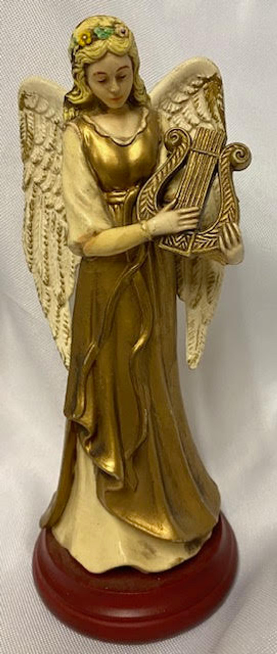 Vintage Enesco Statue - Angel with Harp
