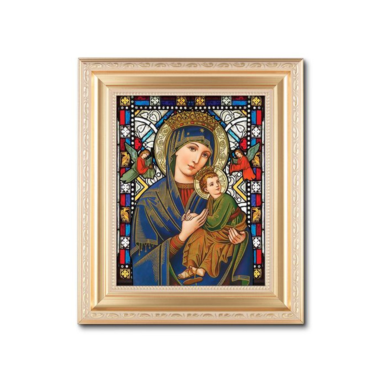 Our Lady of Perpetual Help Liturgical Glass Art (SG138-208)