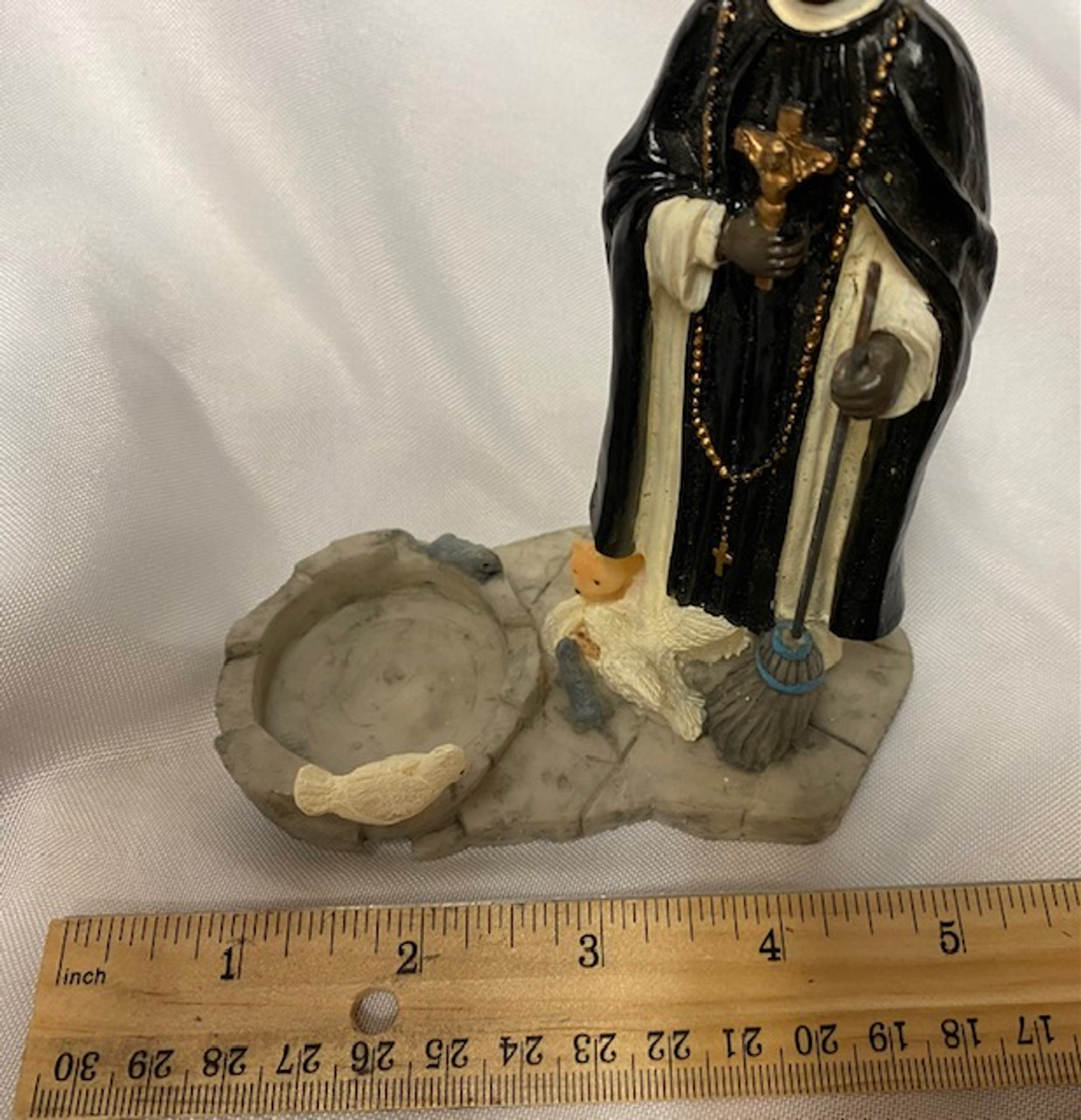 Rare Find!  St. Martin de Porres Statue/Votive Holder