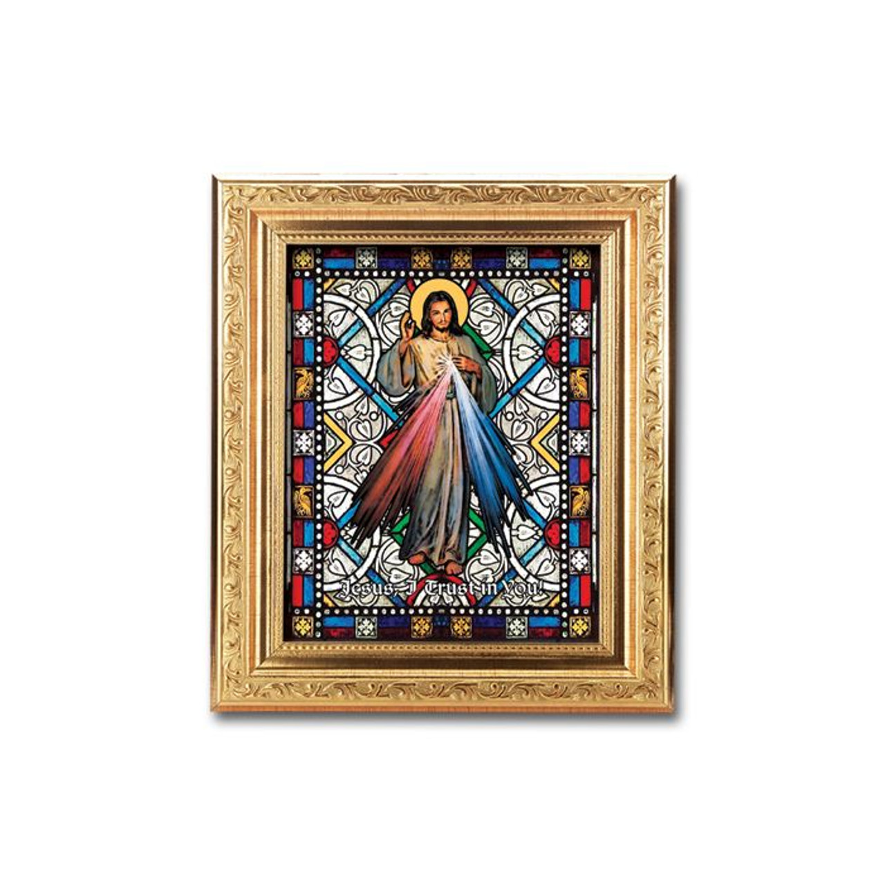 Divine Mercy Textured Glass Artwork ( SG862-123)