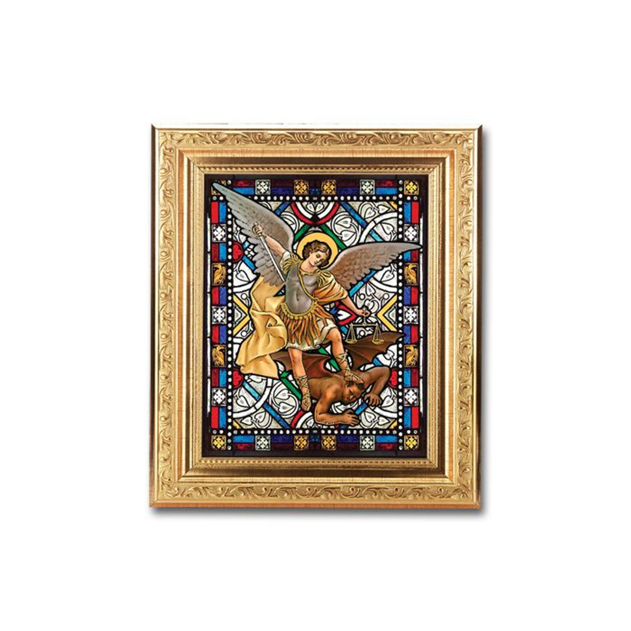 Saint Michael Textured Glass Artwork (SG862-330)