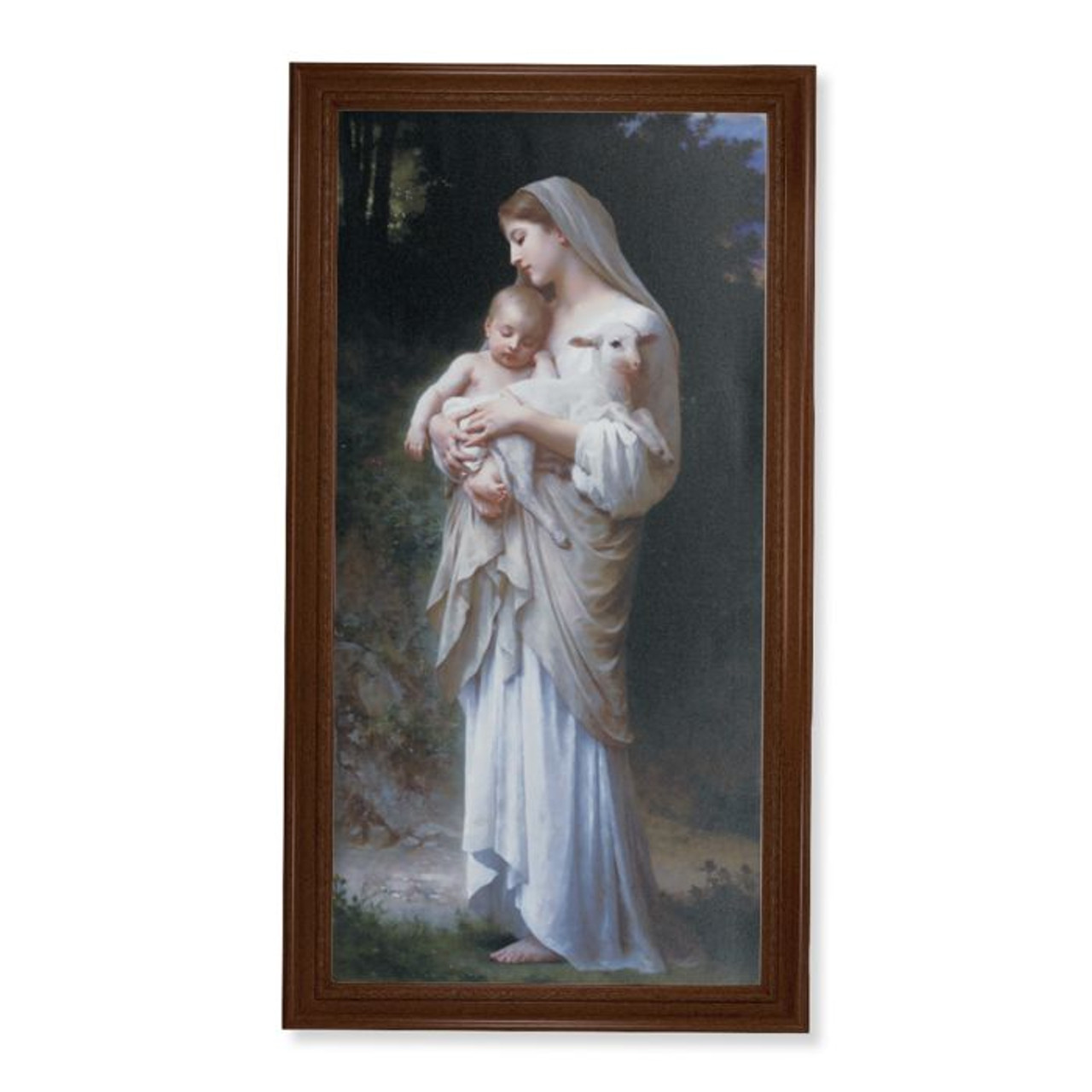 Walnut Finished Beveled Frame with a Bouguereau: Divine Innocence Canvas (179-298C)
