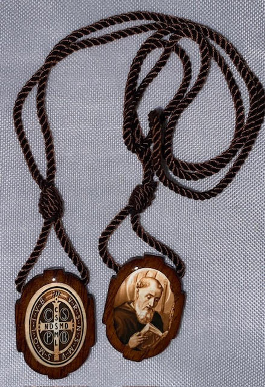 St. Benedict Wood Scapular - only 1 available