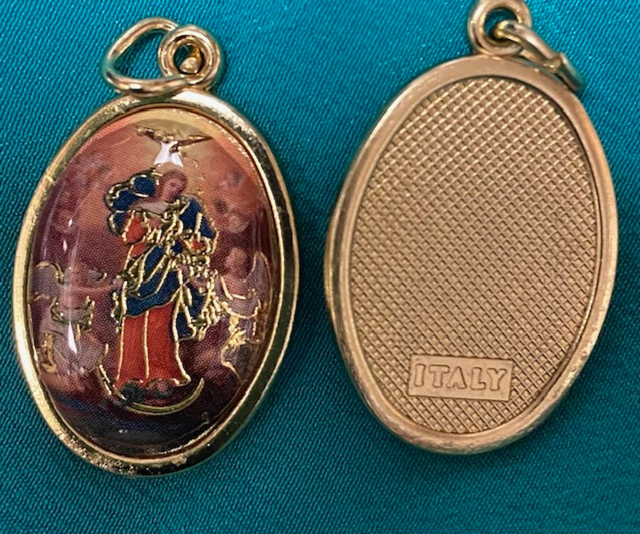  Our Lady Undoer of Knots Colored Picture Medal with or without Chain