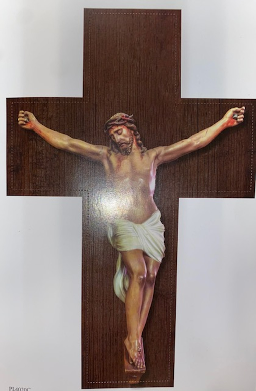 Perforated Paper Cutout - Cricifix with Pro-Life Message on back