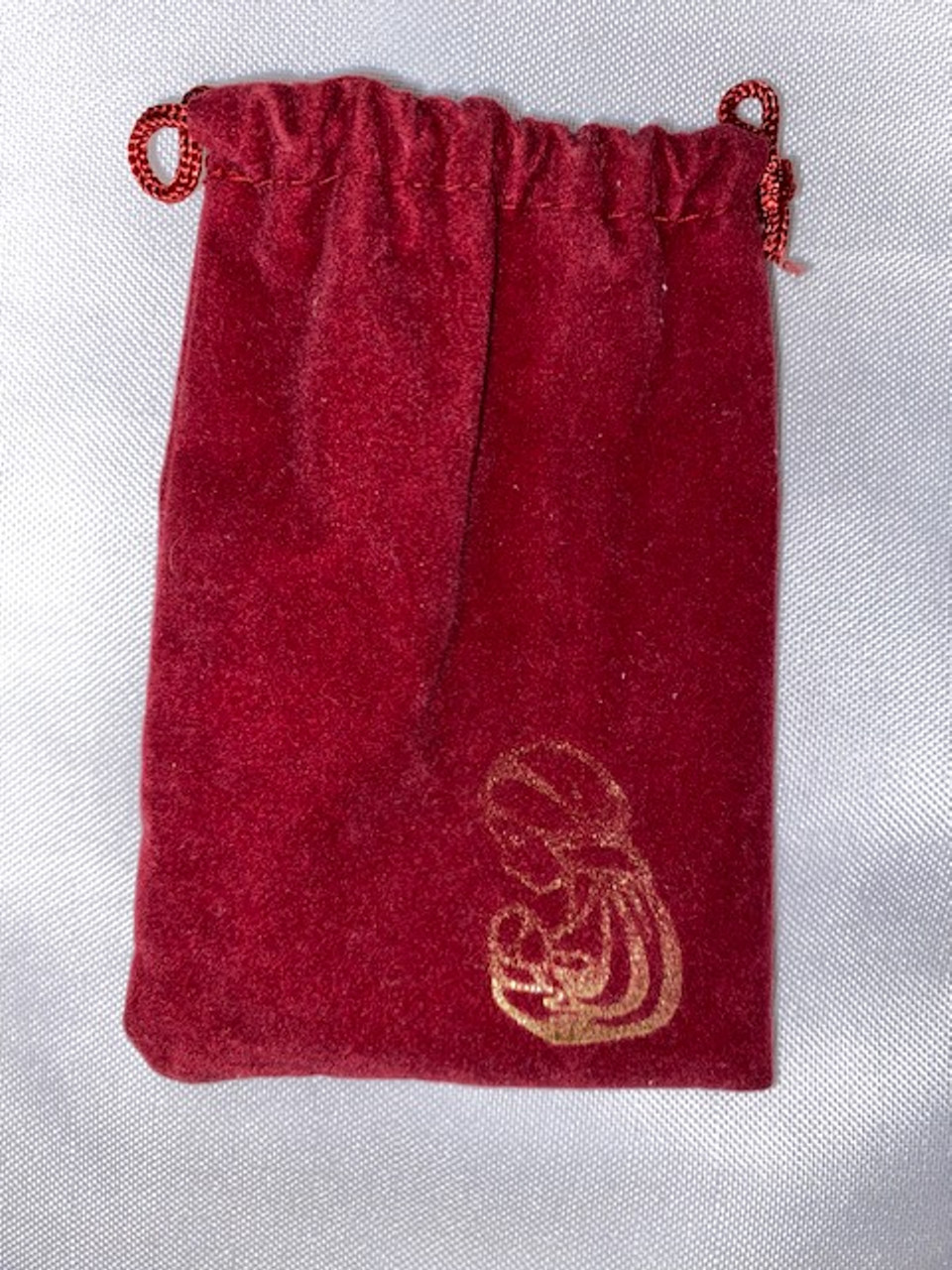 Rare Find! Vintage Locket Rosary - Beautiful Dark Blue Beads - Comes in Red Velvet Drawstring Bag