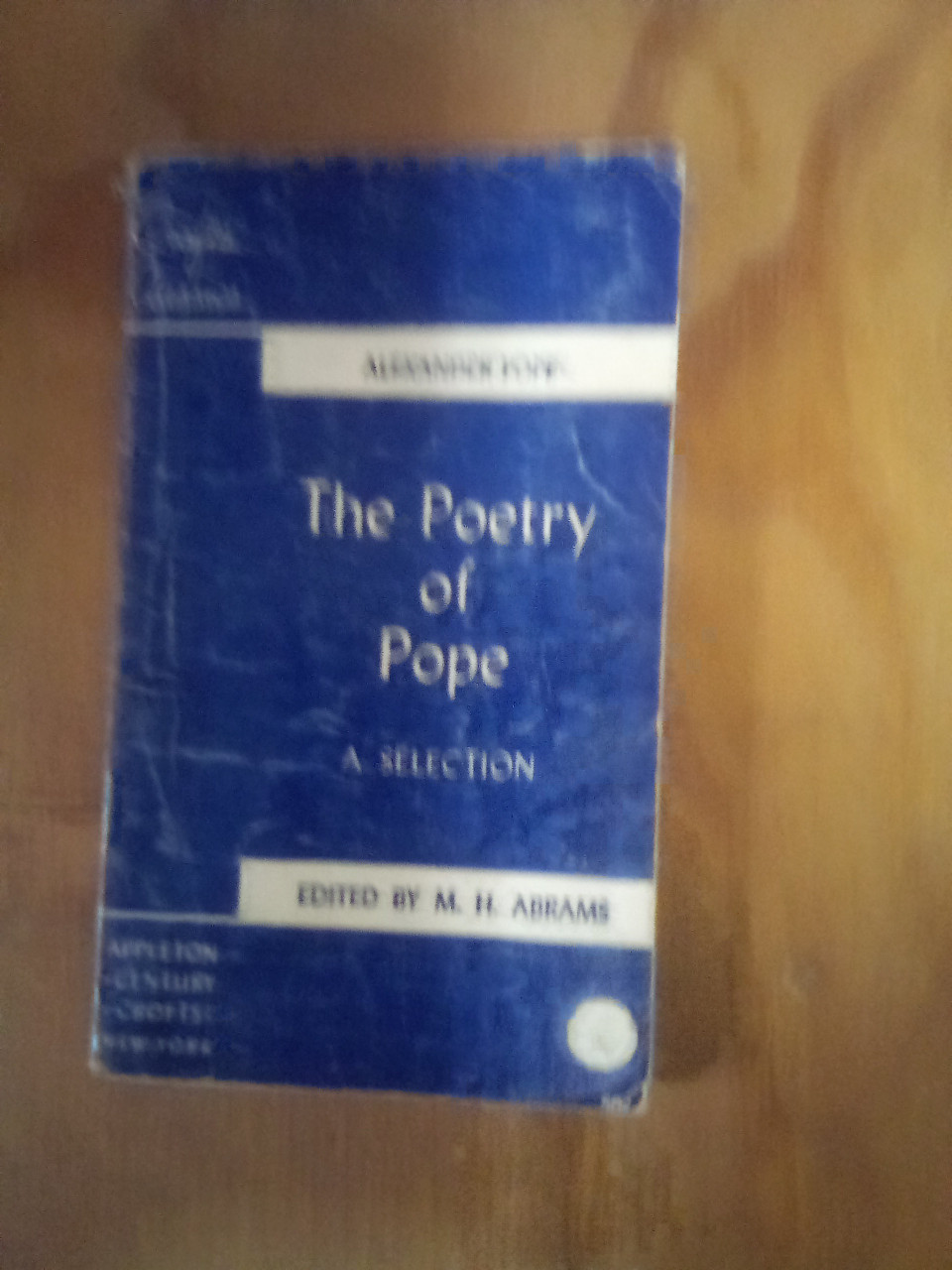 SELECTED POEMS BY JOHN KEATS - COPYRIGHT 1950 -  A USED BOOK IN OKAY CONDITION, WITH STAINED PAGES WITH SOME UNDERLININGS - TO LIKE KEAT IS A TEST OF FITNESS FOR UNDERSTANDING POETRY...