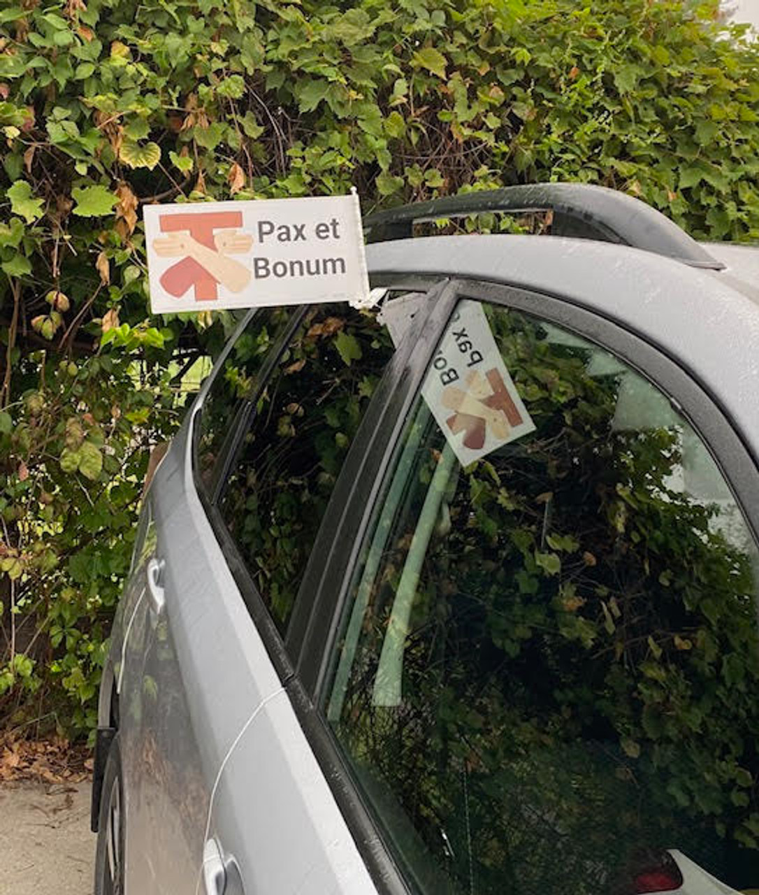 Franciscan Crest FlagFirm Pivoting Car Displays/Sign