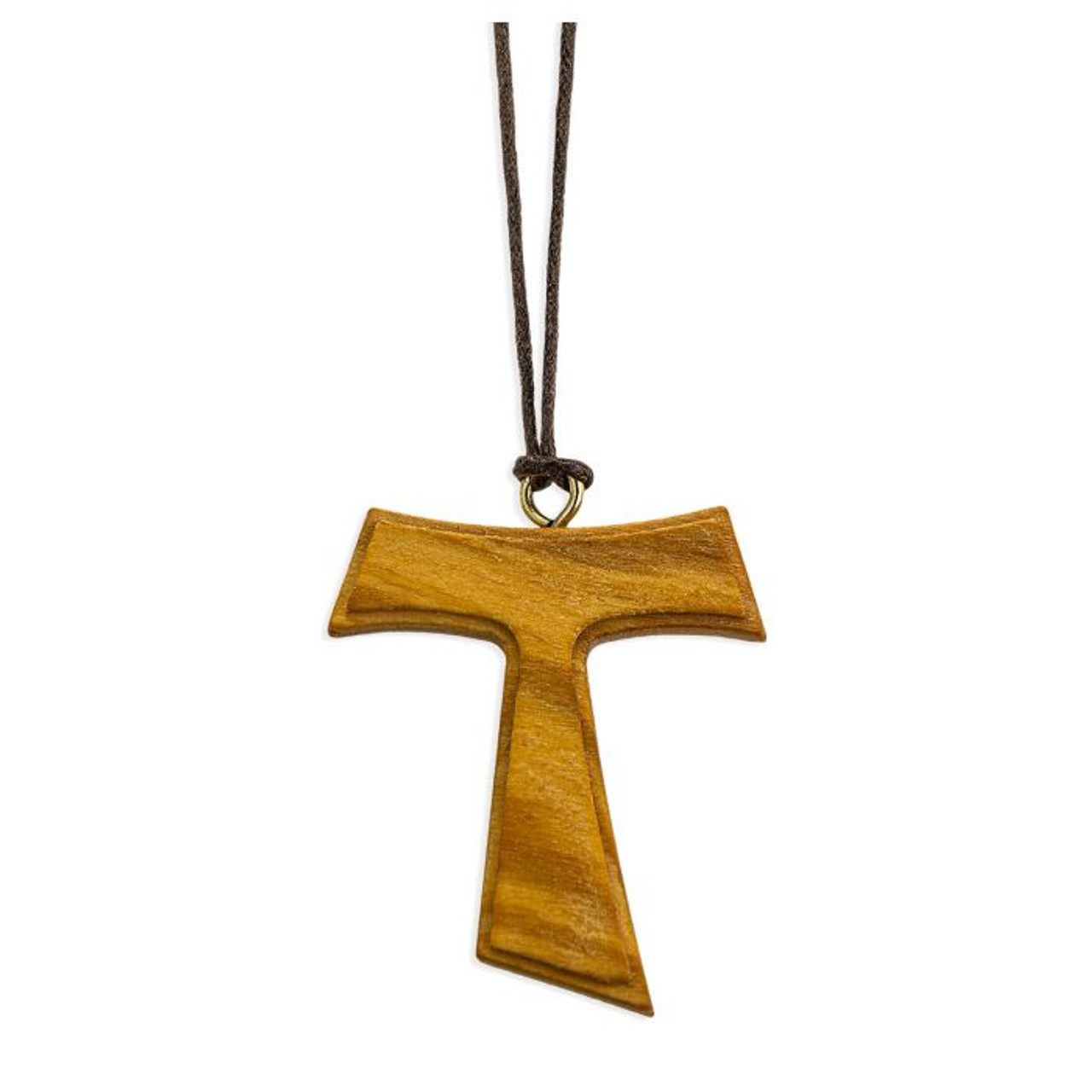 
1 3/4" Franciscan Tau Wood Cross on a Cord
