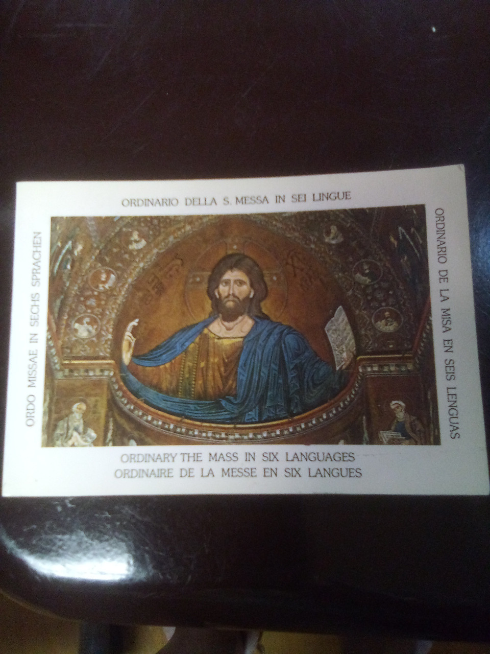 ORDINARIO DELLA S. MESSA IN SEI LINGUE - THE MASS IN SIX LANGUAGES. -  THIS USED BOOK IS IN FAIRLY GOOD CONDITION.