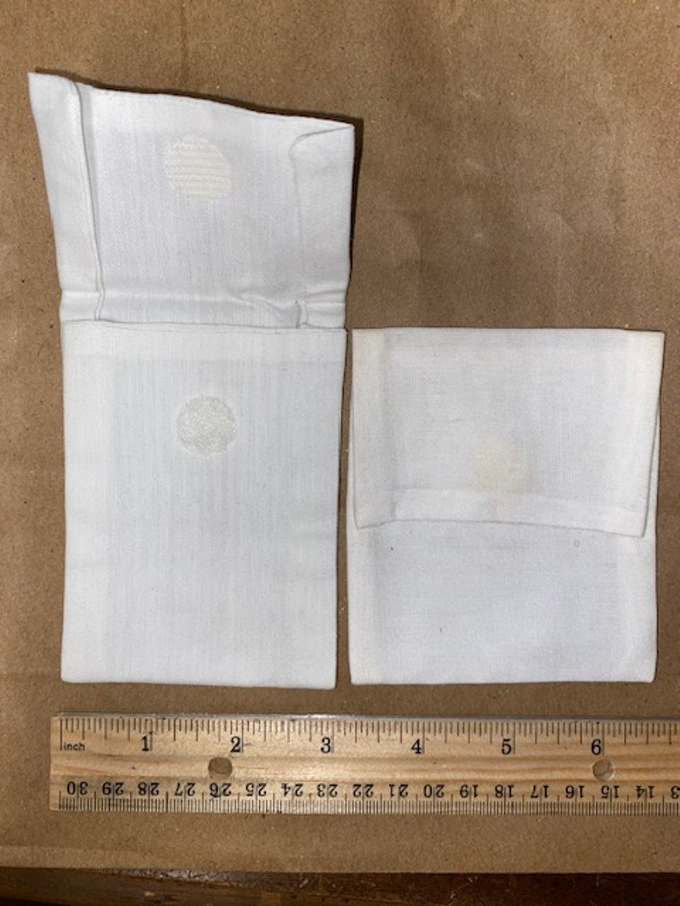 White Black Rosary or Jewelry Cases Pouches--Hand made, soft cloth, Velcro closure 