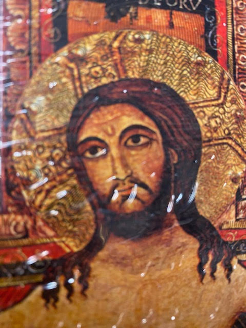 16" San Damiano Cross with Gold Accents - Made in Italy
