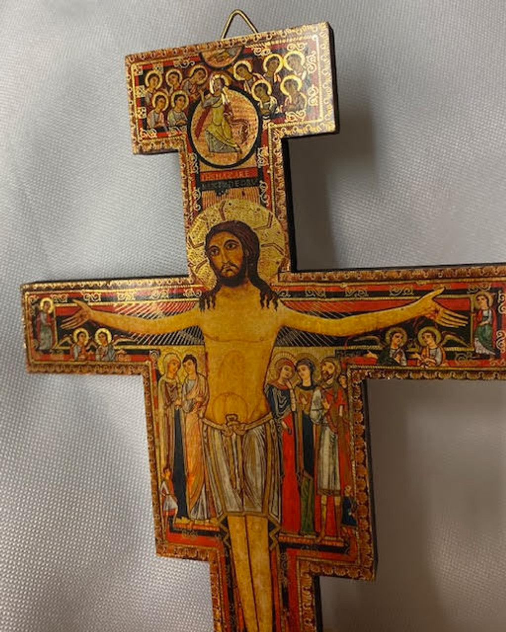 5" San Damiano Wall Cross with Gold Accents - Made in Italy