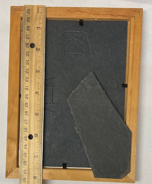 Vintage 6' x 8" Wood Framed Picture of Madonna and Child