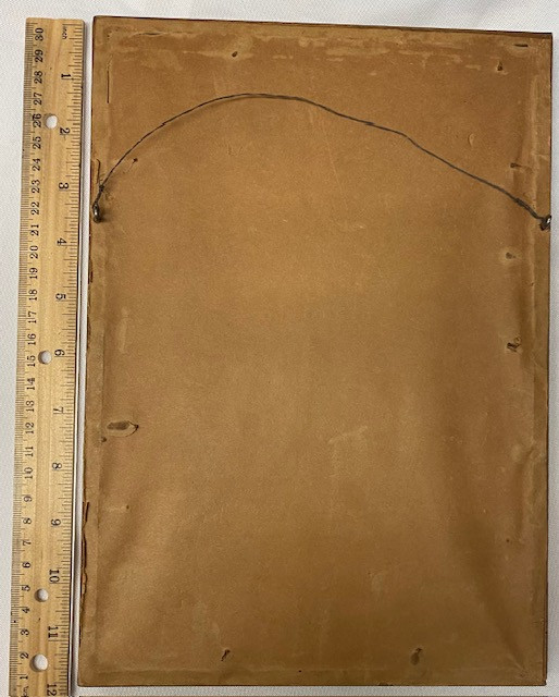 Vintage 8"x12" Wood Framed Picture of Jesus