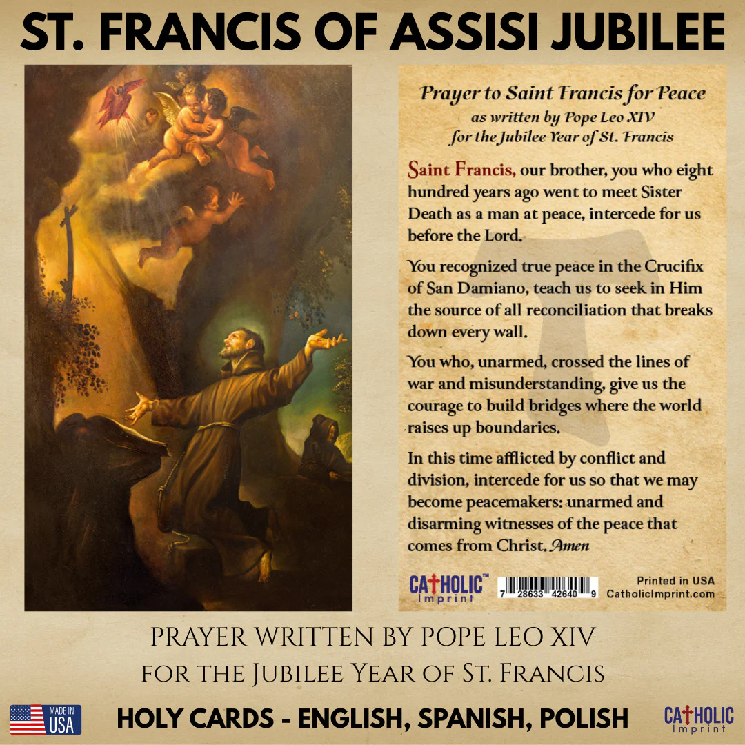 St. Francis of Assisi Jubilee Year Prayer Card
