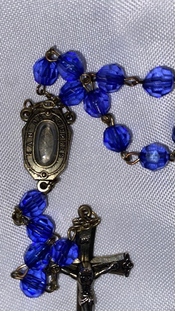 Set of 2!  Vintage  Lourdes Rosaries with Water Reliquary