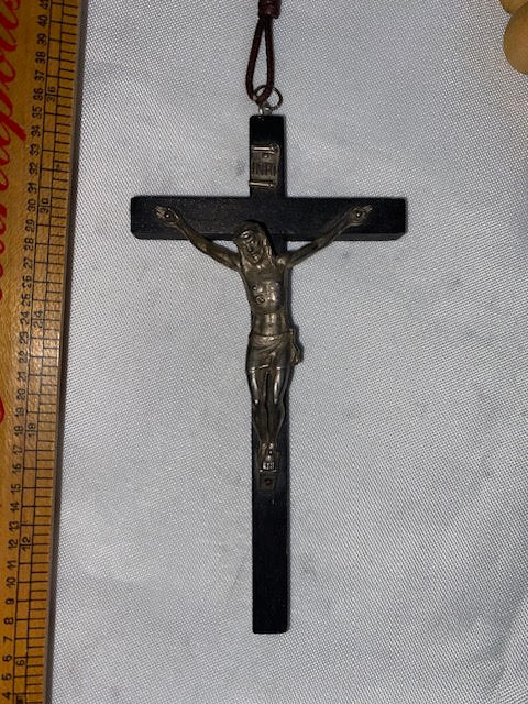 Handmade Wall Rosary with Vintage Crucifix - please see description 