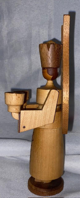 Vintage Wood Angel Candle Holder