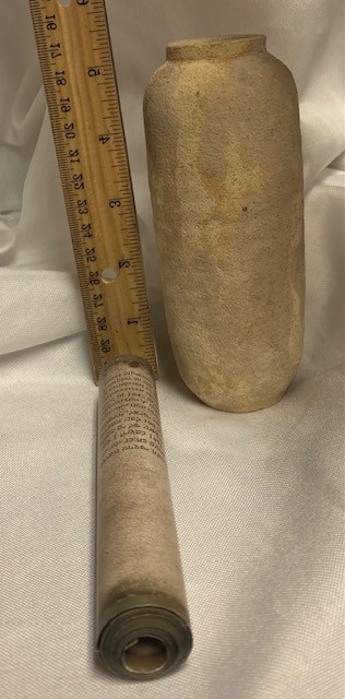 Replica Dead Sea Scroll Jar with Scroll