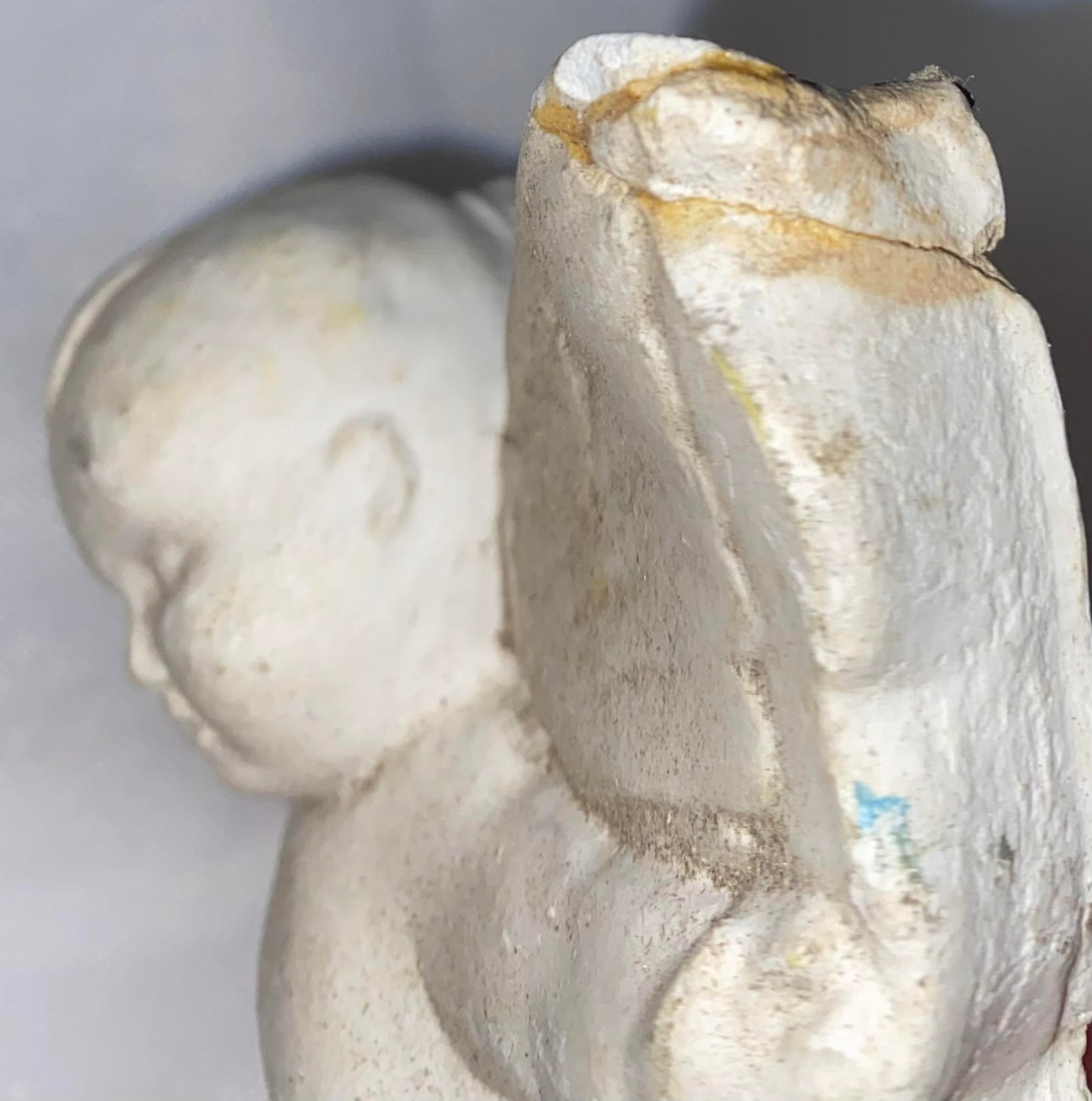 4" x 3.5" Plaster Cherub Wall Décor  