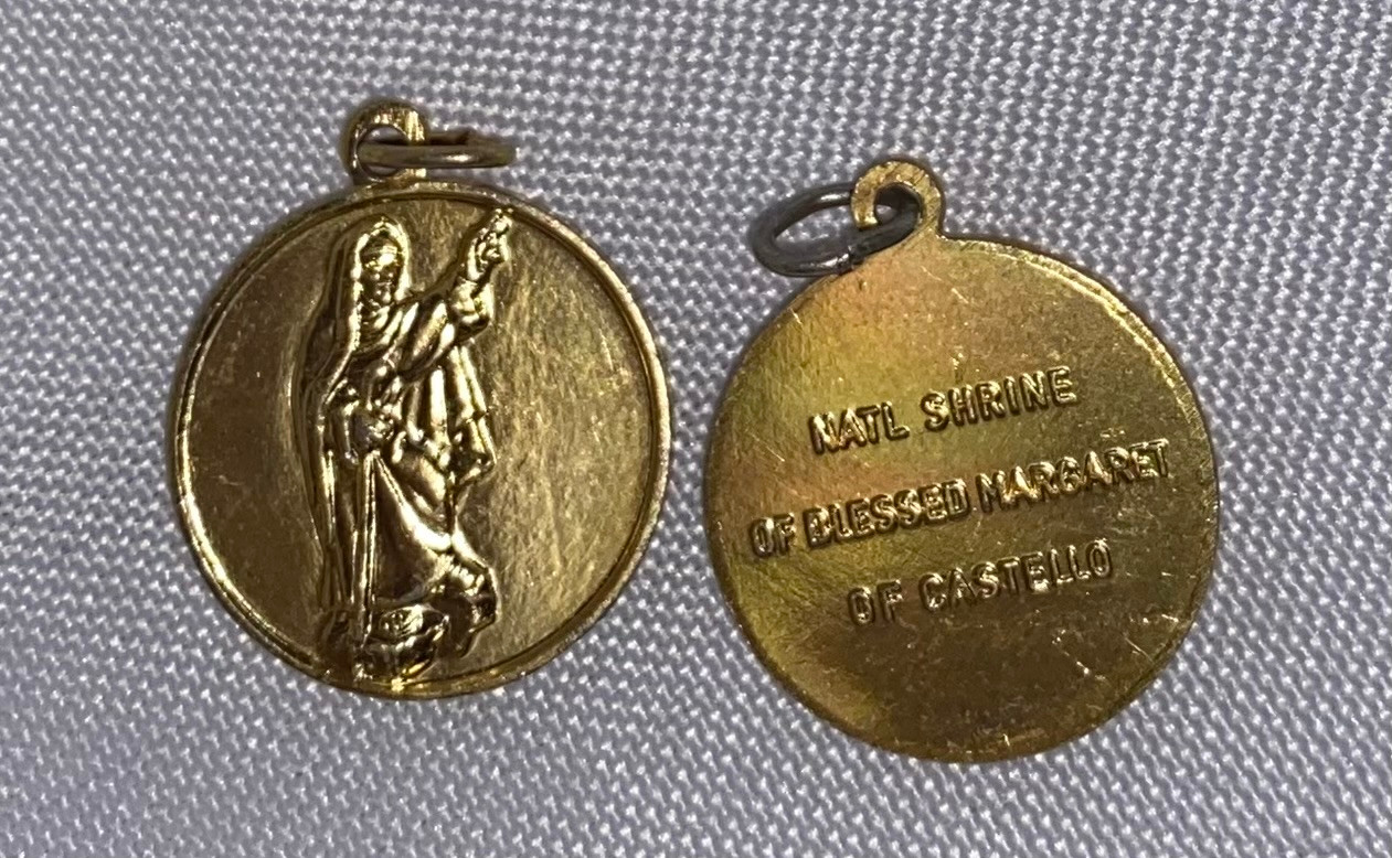 2cm  Medal from Nat'l Shrine of Blessed Margaret Castello