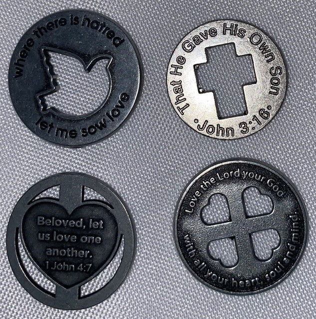 Set of 4 Catholic Coins - Only 1 set available