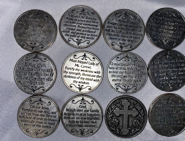 Unique Set of 12 1" Catholic Coins .50 per Coin