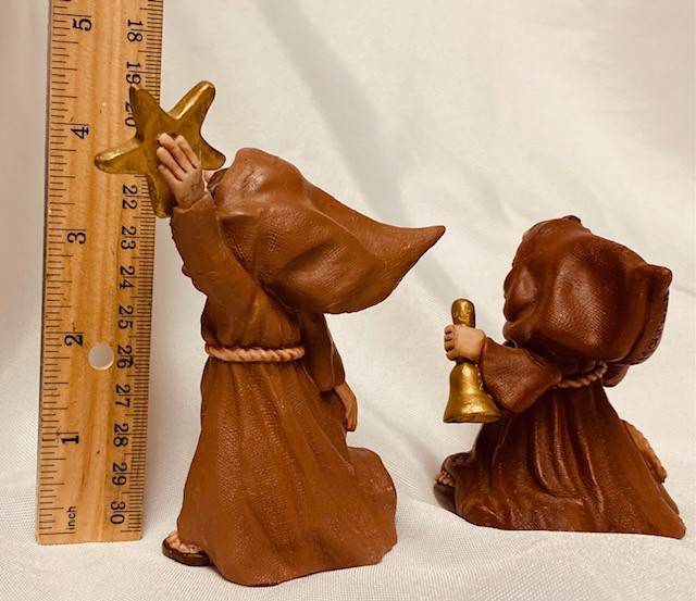 Set of 2 Vintage Holiday Friars 