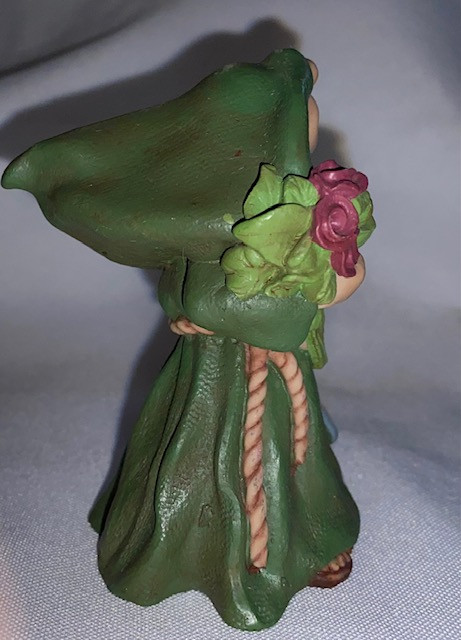 Vintage Friar Folk Figurine - Friar with Flowers & Scissors 