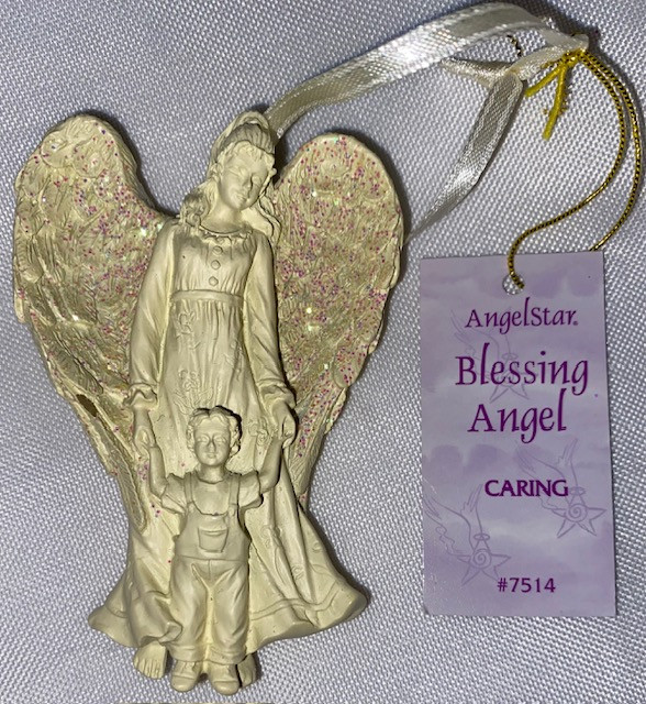 Beautiful Guardian Angel Ornament - New   Only 1 Available