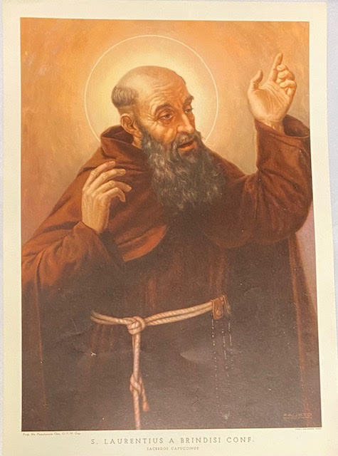 Vintage Italian Frameable Print - St. Laurentius A Brindisi