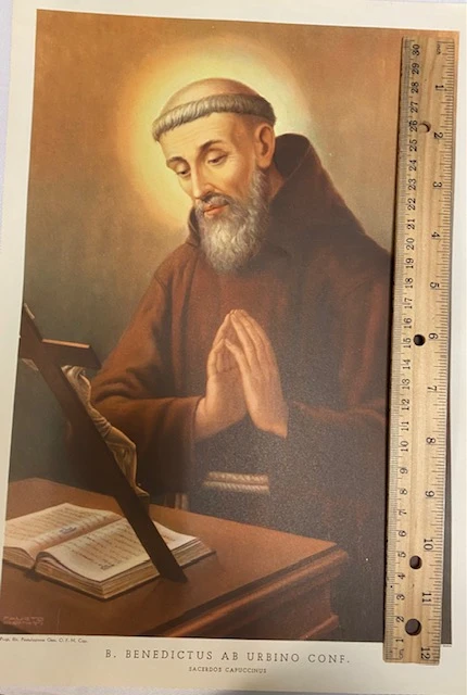 Vintage Italian Frameable Print - Benedictus Ab Urbino Conf.