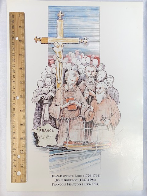 Vintage  Franciscan  French Martyrs - Frameable Print