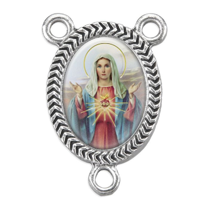 Immaculate Heart of Mary Picture Rosary Centerpiece