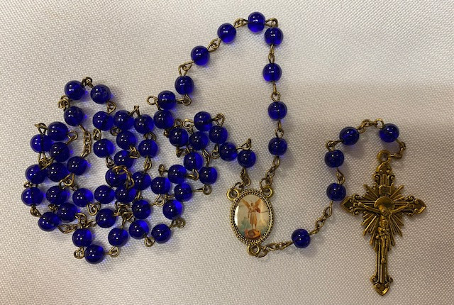 Blue Plastic St. Michael Rosary
