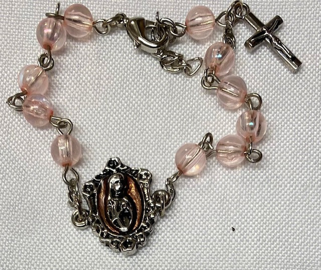 Sweet Pink One-decade Rosary Bracelet