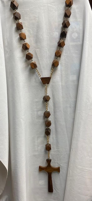 Amazing  Large Dark Wood/Chain Wall Rosary