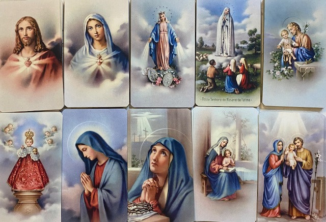 100 Cards! Vintage Inspired Gold Edged - Splendor Series Assorted Holy Cards
